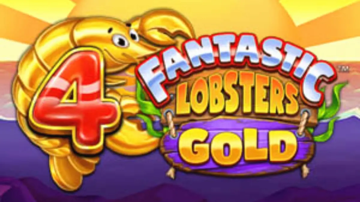 4 Fantastic Lobsters Gold slot game screen featuring colorful sea creatures and golden treasure